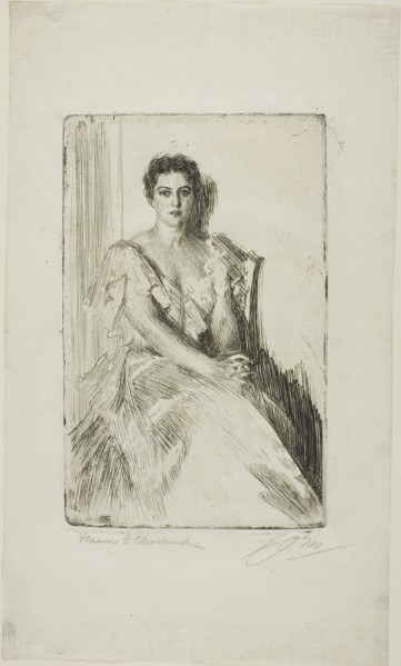 Mrs. Cleveland II, 1899. Creator: Anders Leonard Zorn.