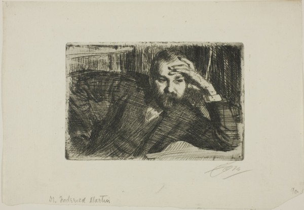 Fredrik Martin, 1907. Creator: Anders Leonard Zorn.