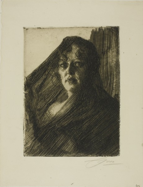 Gerda Lundequist, 1909. Creator: Anders Leonard Zorn.