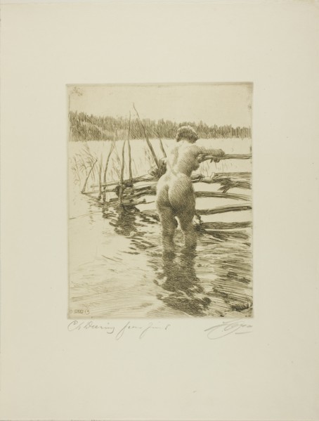 The Fence, 1913. Creator: Anders Leonard Zorn.