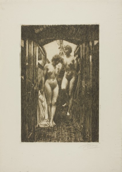 Cabin, 1917. Creator: Anders Leonard Zorn.