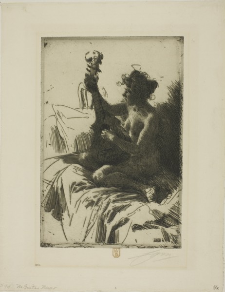 Souvenir or The Guitar, 1895. Creator: Anders Leonard Zorn.