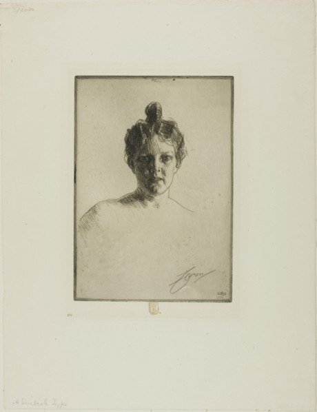 Mrs. Runeberg, 1900. Creator: Anders Leonard Zorn.