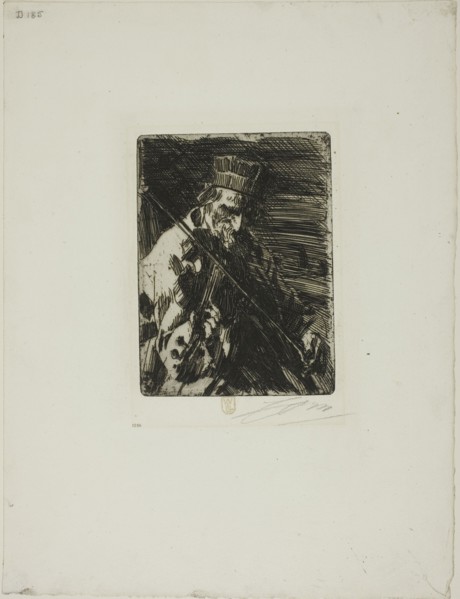 Village Violinist, 1904. Creator: Anders Leonard Zorn.