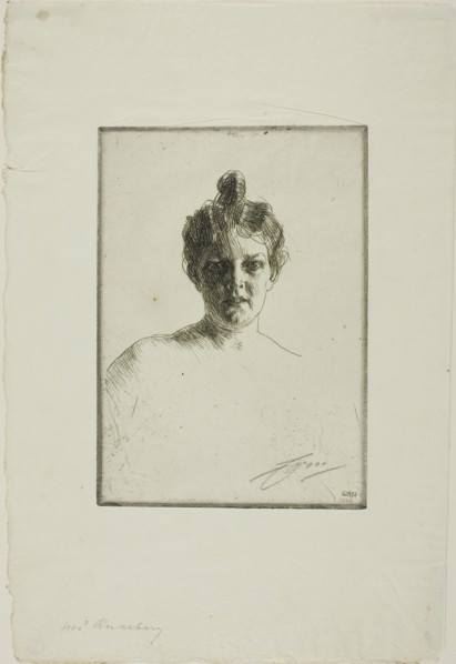 Mrs. Runeberg, 1900. Creator: Anders Leonard Zorn.