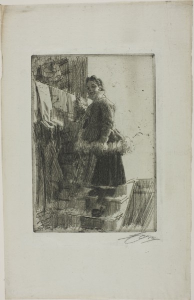 The Storehouse, 1903. Creator: Anders Leonard Zorn.