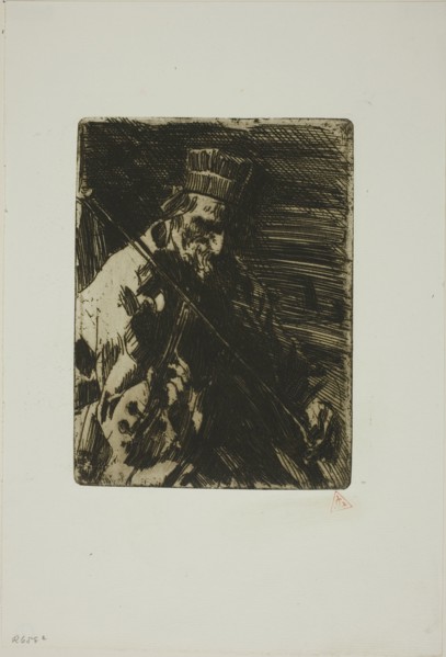 Village Violinist, 1904. Creator: Anders Leonard Zorn.