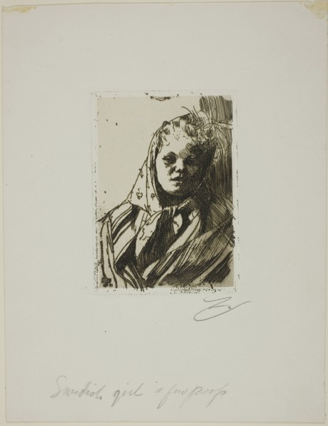 Dalecarlian Peasant Woman, 1891. Creator: Anders Leonard Zorn.