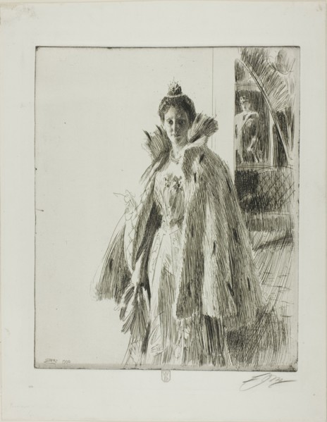 H. R. H. Princess Ingeborg of Sweden I, 1900. Creator: Anders Leonard Zorn.