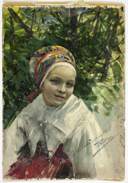 Portrait of a Girl, 1883. Creator: Anders Leonard Zorn.