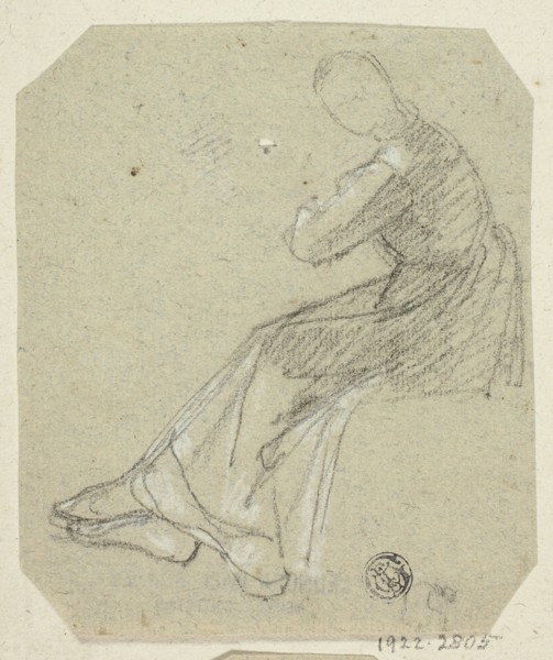 Seated Woman in Profile, n.d. Creator: Unknown.