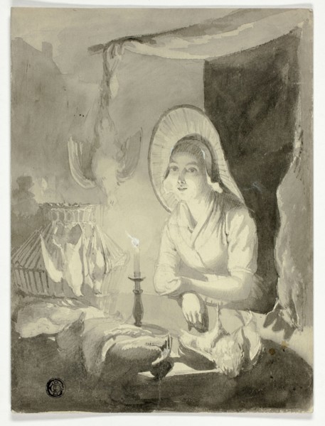 Woman Dressing Fowl, n.d. Creator: Unknown.