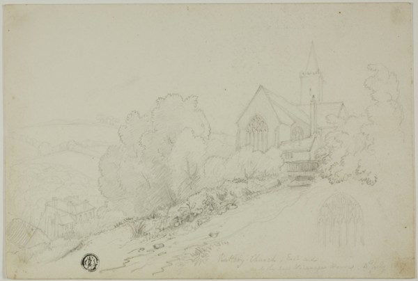 Rattery Church, East End and the new Vicarage House, n.d. Creator: Unknown.