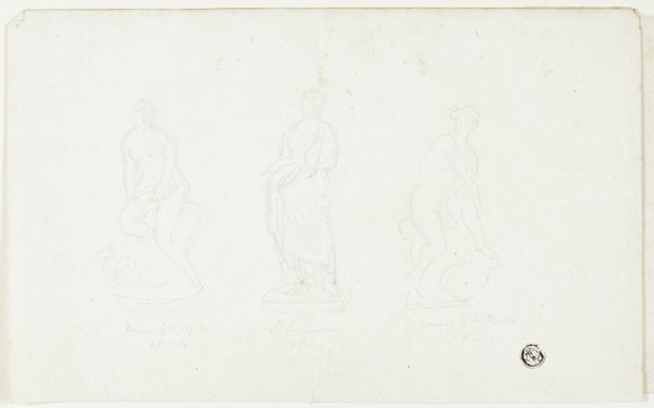 Venus, Saint Susanna, Mercury by M. Pigalle, c.1845. Creator: Unknown.