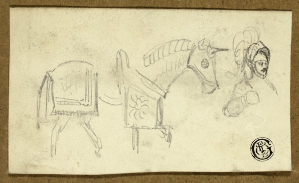Horse and Man in Armour, n.d. Creator: Unknown.