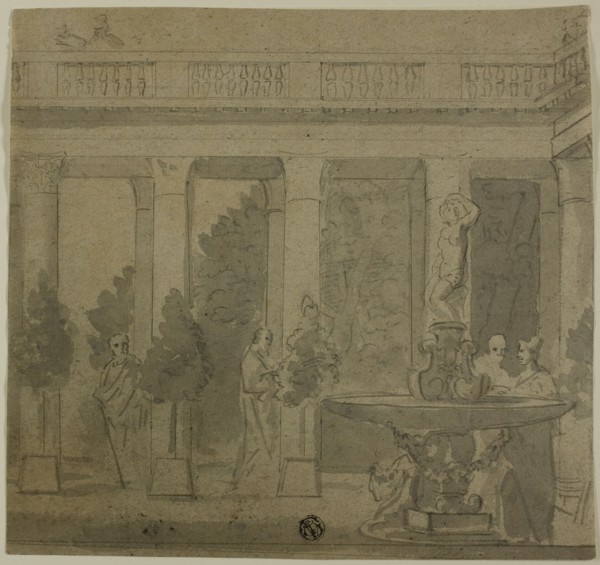 Classical Interior Scene, 18th century. Creator: Unknown.