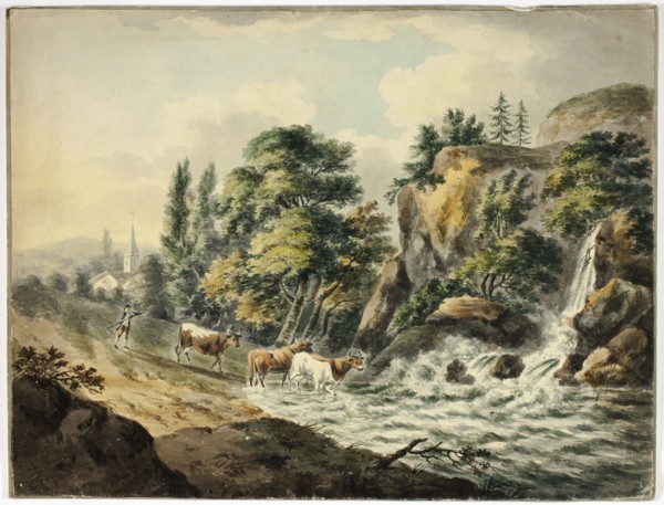 Cow Herd Driven to River, n.d. Creator: Unknown.