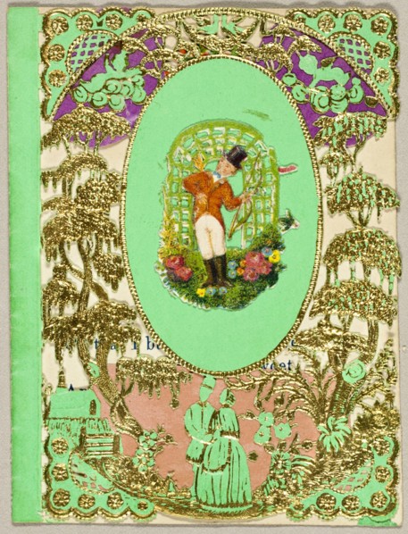 Untitled Valentine (Gentleman Under Arbor), 1860/69. Creator: Unknown.