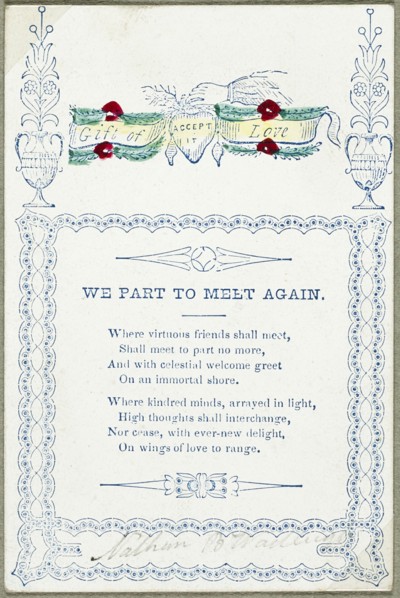 We Part to Meet Again (valentine), c.1830. Creator: Unknown.