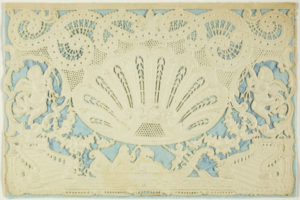 Untitled Valentine (Large Pink Flower), c.1860. Creator: Unknown.