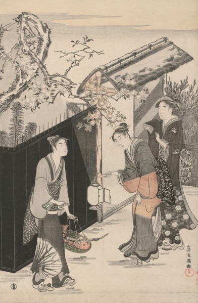 Returning from a Poetry Gathering, Japan, c. 1785/89. Creator: Kubo Shunman.
