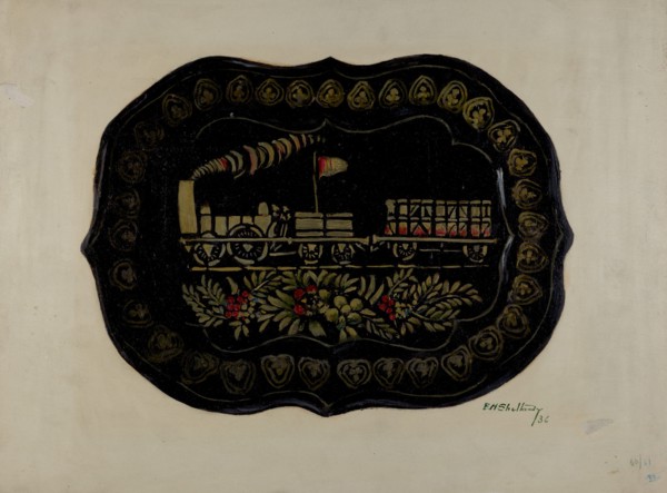 Toleware Tin Tray, 1936. Creator: Eugene Shellady.