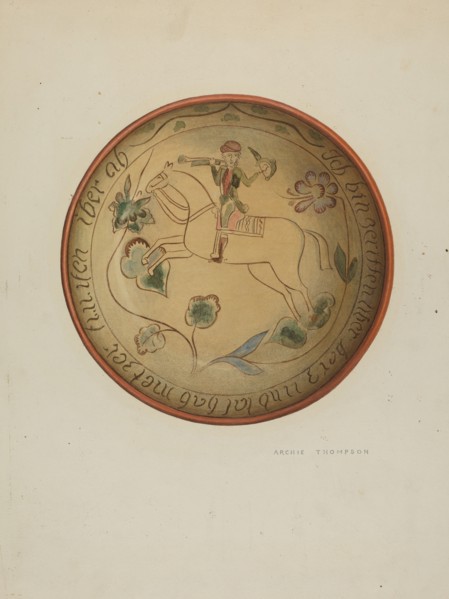 Pa. German Plate, 1937. Creator: Eugene Shellady.