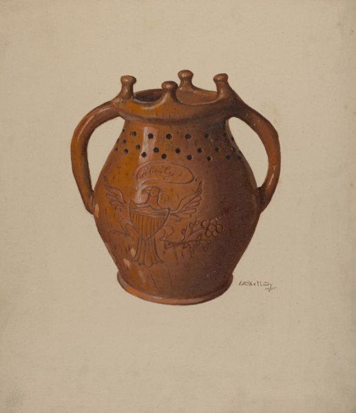 Pa. German Puzzle Mug, 1938. Creator: Eugene Shellady.