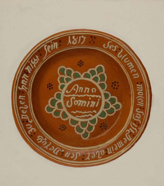 Pa. German Dish, c. 1936. Creator: Eugene Shellady.