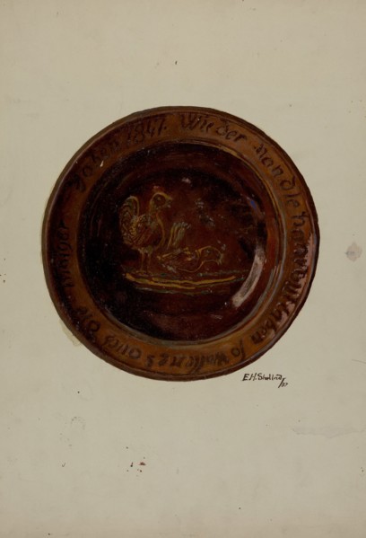 Pa. German Plate, 1937. Creator: Eugene Shellady.