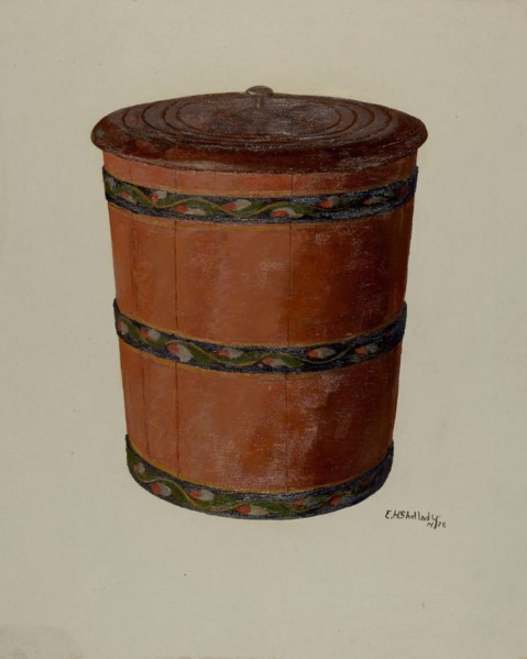 Pa. German Pail and Cover, 1938. Creator: Eugene Shellady.