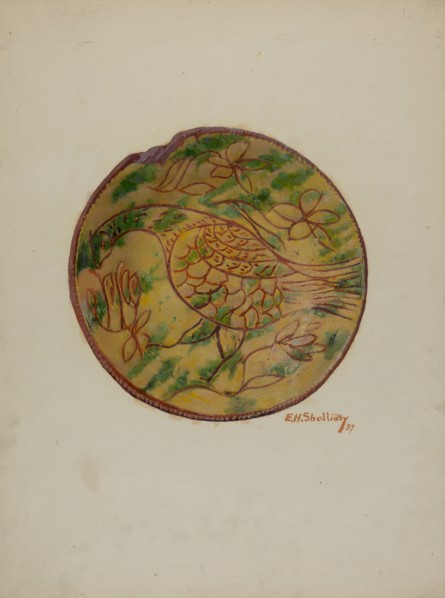 Pa. German Plate, 1937. Creator: Eugene Shellady.