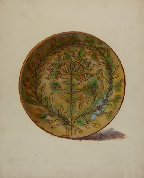 Pa. German Plate, 1937. Creator: Eugene Shellady.