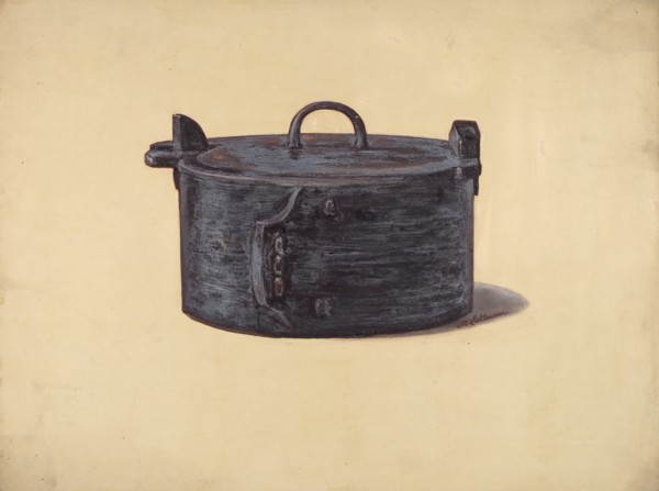 Wooden Work Box, c. 1937. Creator: Max Soltmann.