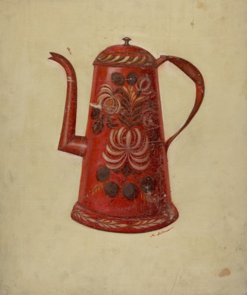 Toleware Coffee Pot, c. 1936. Creator: Max Soltmann.