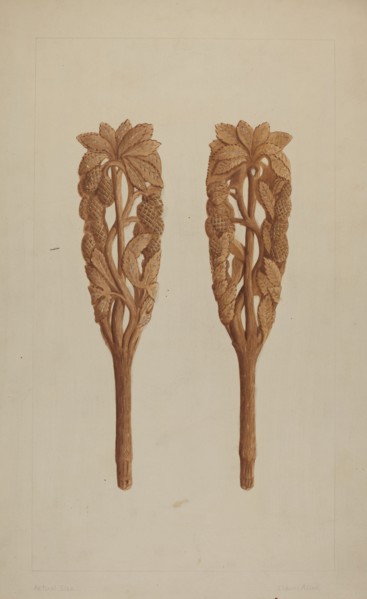 Wood Carving, 1935/1942. Creator: Eldon Allen.