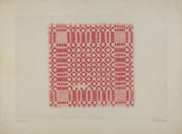 Bedspread, c. 1938. Creator: Eldon Allen.