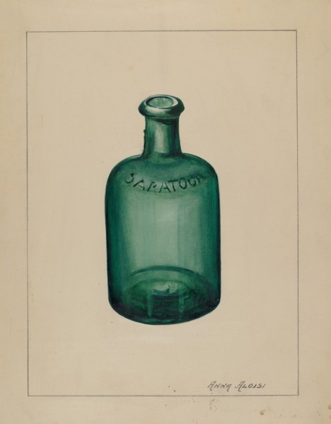Glass Bottle, 1935/1942. Creator: Anna Aloisi.