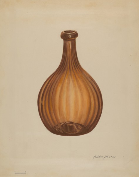 Bottle, c. 1936. Creator: Anna Aloisi.