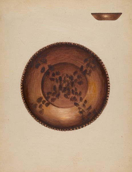 Pie Plate, 1936. Creator: Anna Aloisi.