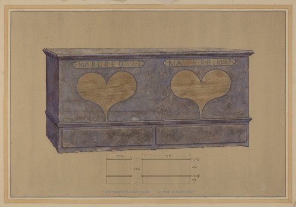 Pa. German Chest, c. 1936. Creator: Elmer G Anderson.