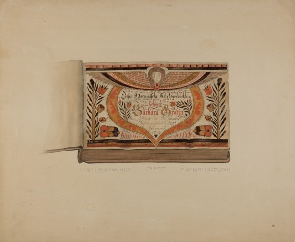 Illuminated Title Page from Manuscript Songbook, c. 1937. Creator: Elmer G Anderson.