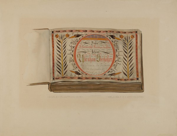 Pa. German Music Book, c. 1937. Creator: Elmer G Anderson.