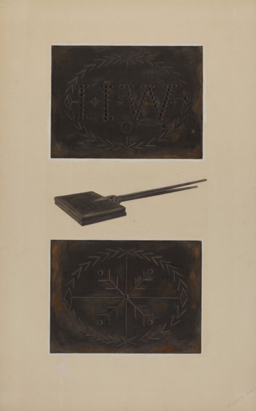 Waffle Iron, c. 1938. Creator: Therkel Anderson.