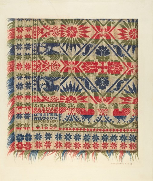 Woven Coverlet, c. 1940. Creator: Charlotte Angus.