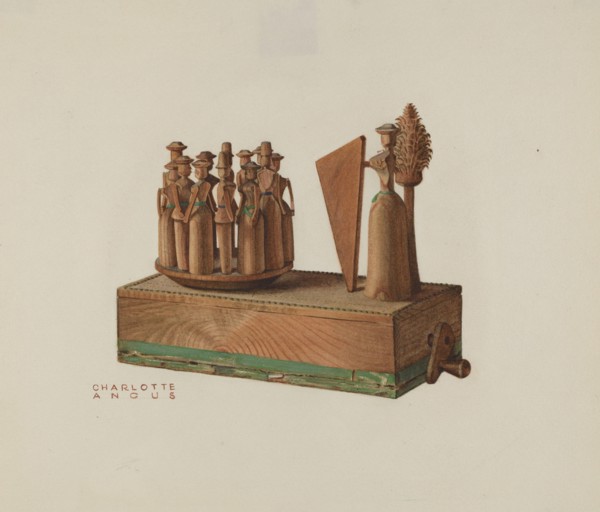 Pa. German Music Box, 1935/1942. Creator: Charlotte Angus.