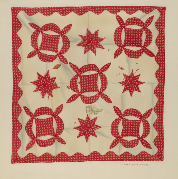 Crib Quilt, 1935/1942. Creator: Charlotte Angus.