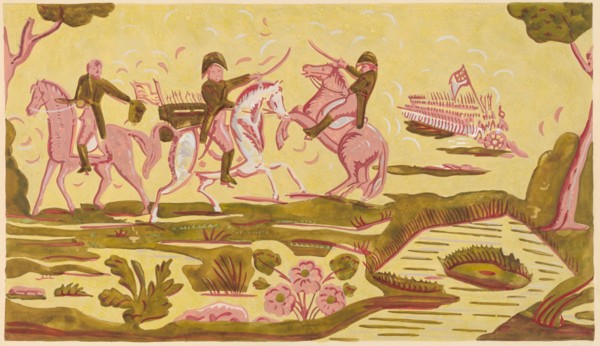 Wallpaper from Bandbox, c. 1937. Creator: Charlotte Angus.