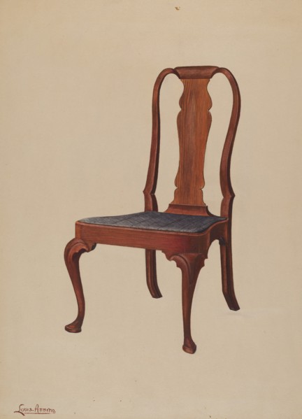 Side Chair, c. 1937. Creator: Louis Annino.