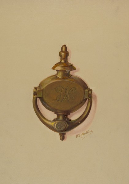 Door Knocker, c. 1937. Creator: William L. Antrim.